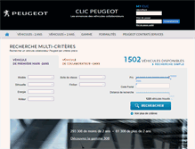 Tablet Screenshot of clicpeugeot.com